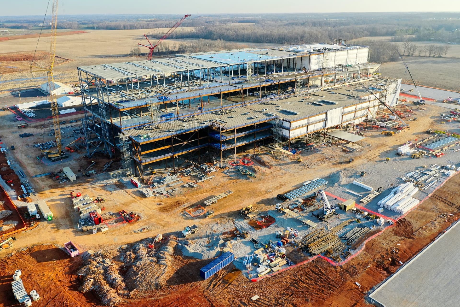 LG Chem cathode facility electrical work in progress